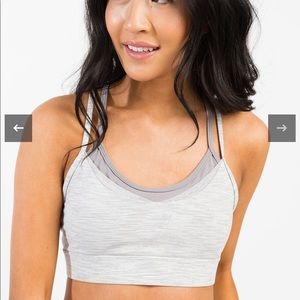 ZYIA Gray Luxe Strappy Bra